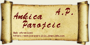 Ankica Parojčić vizit kartica